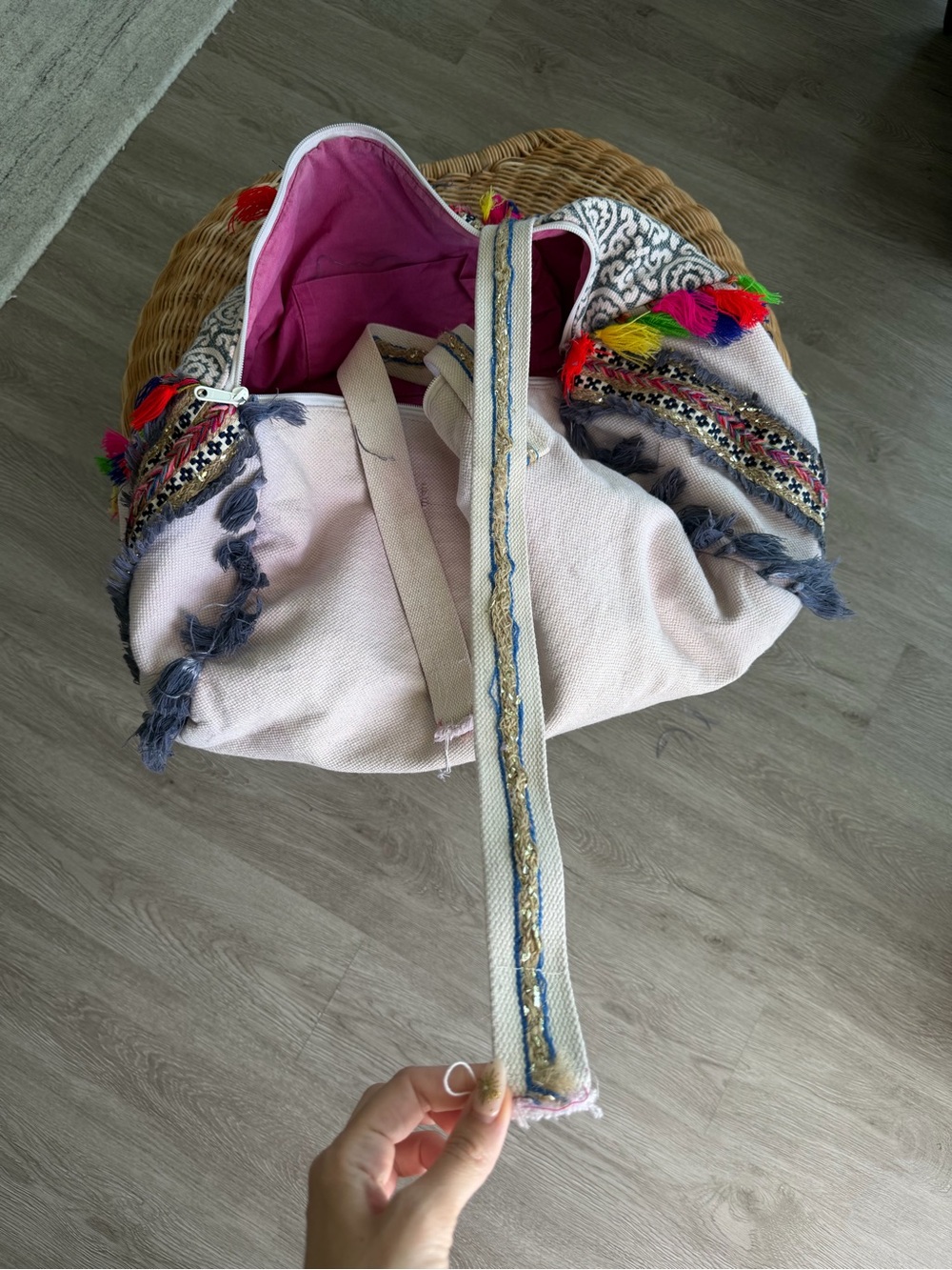 Bohemian Colorful Tassel Boho Tote Bag - ANTICA SARTORIA - Preloved - fair - Picture 13 of 17